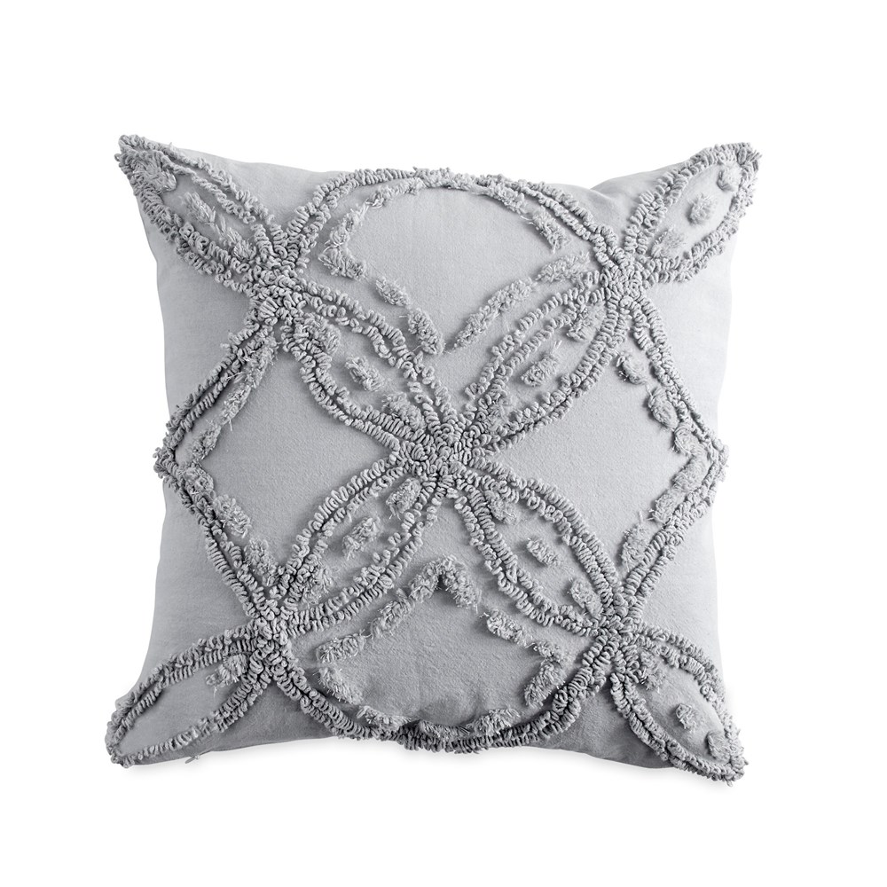 Metallic Chenille Cushion by Peri Home in Grey